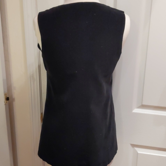 Vintage black velvet vest - Picture 3 of 4